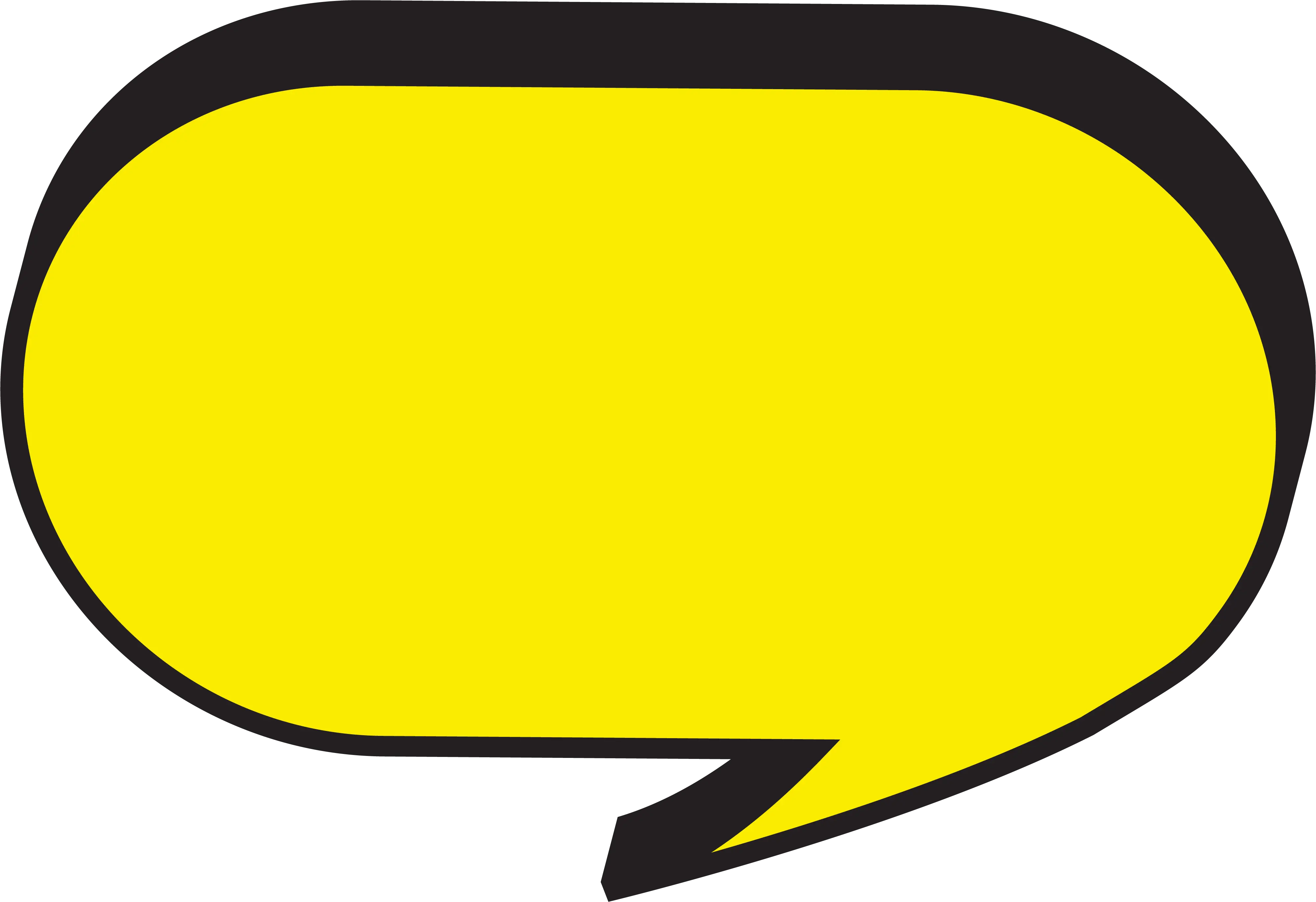 Yellow Speech Bubble Design