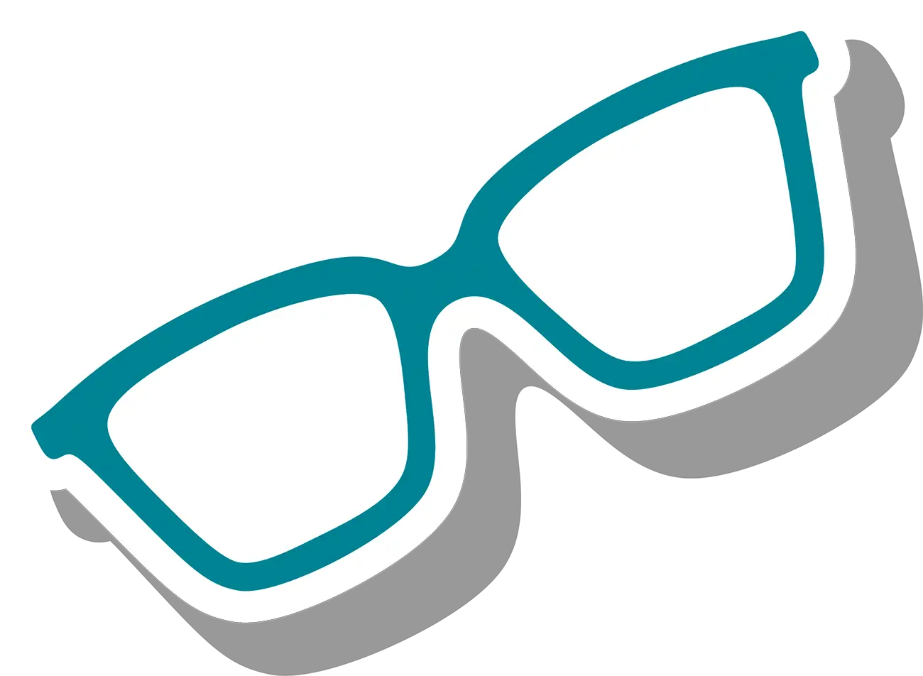 Blue Glasses with Shadow