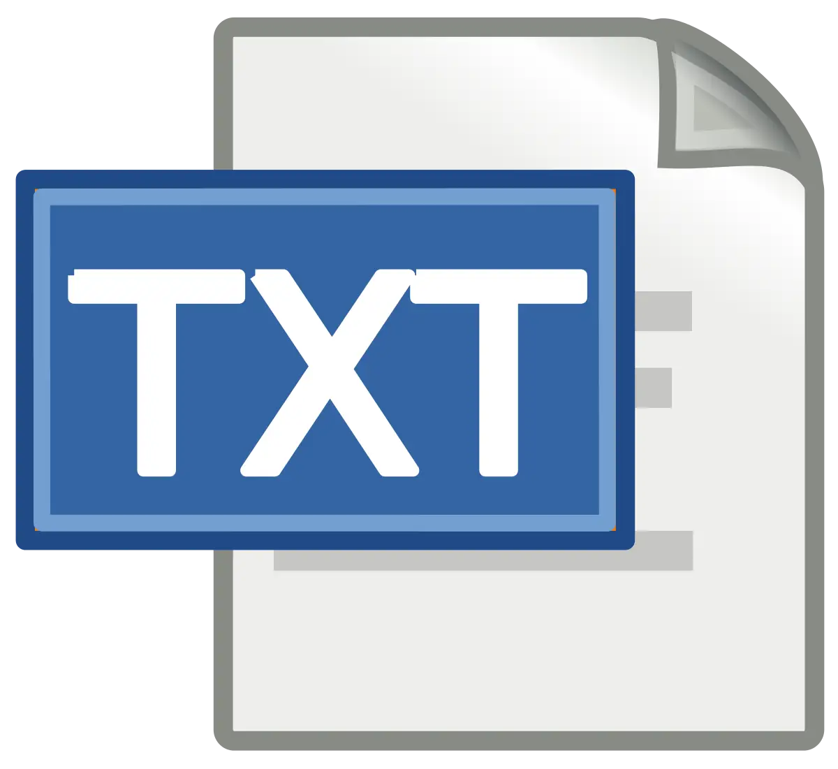 Text File Icon Representation in Blue and White