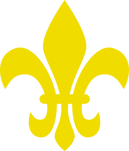 Yellow Fleur-de-lis Symbol