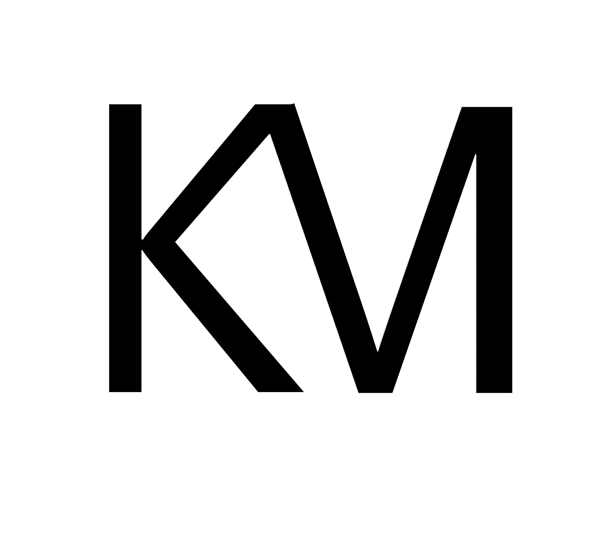 KM Monogram Logo Design