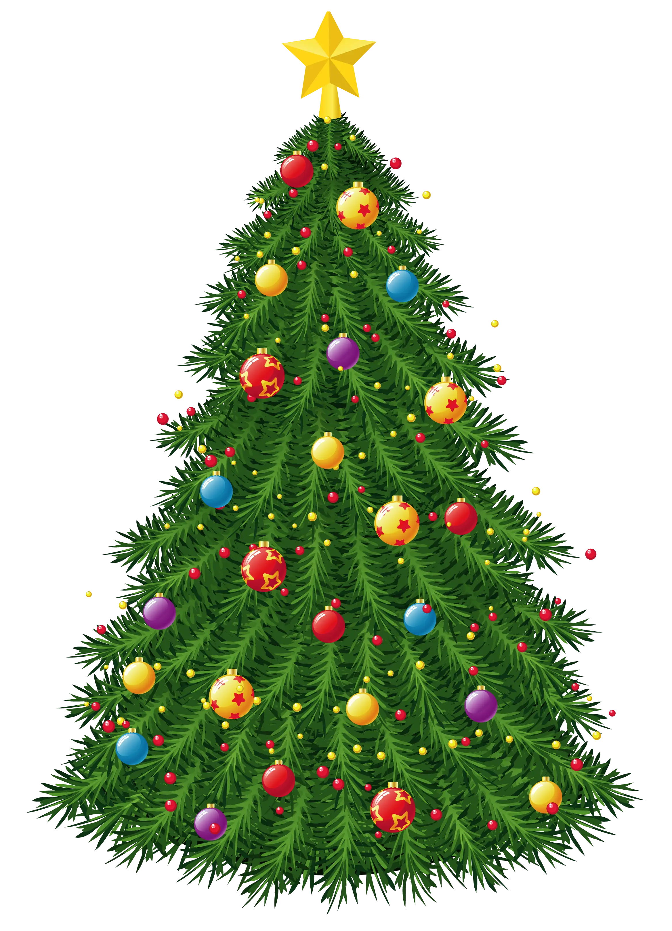 Decorated Christmas Tree Illustration