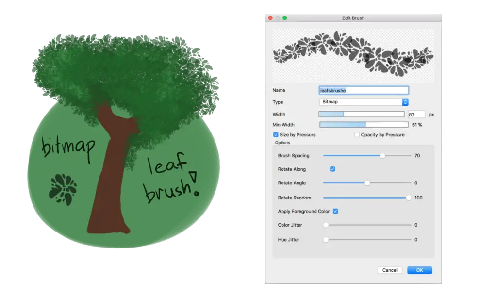 Leaf Brush for Digital Art