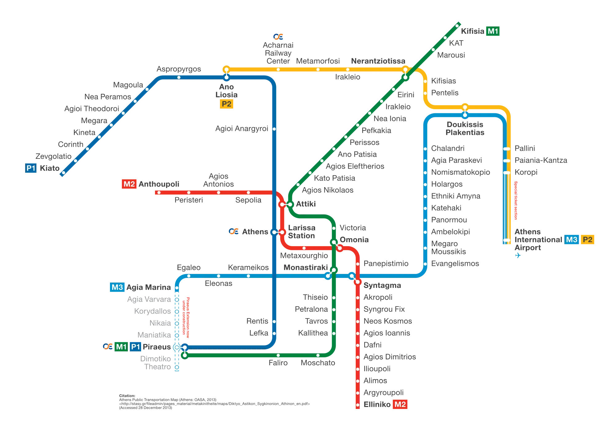 Metro Public Transport Network Map