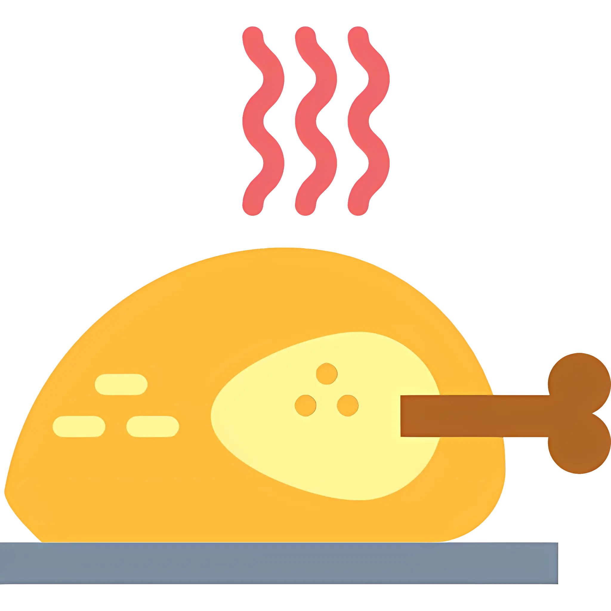 Steaming Chicken on Plate