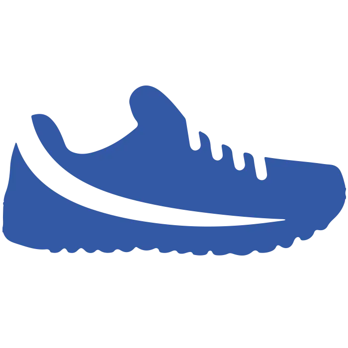 Blue Sneaker Silhouette Design