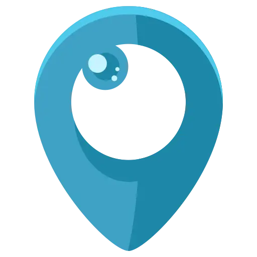 Blue Location Pin for Navigation