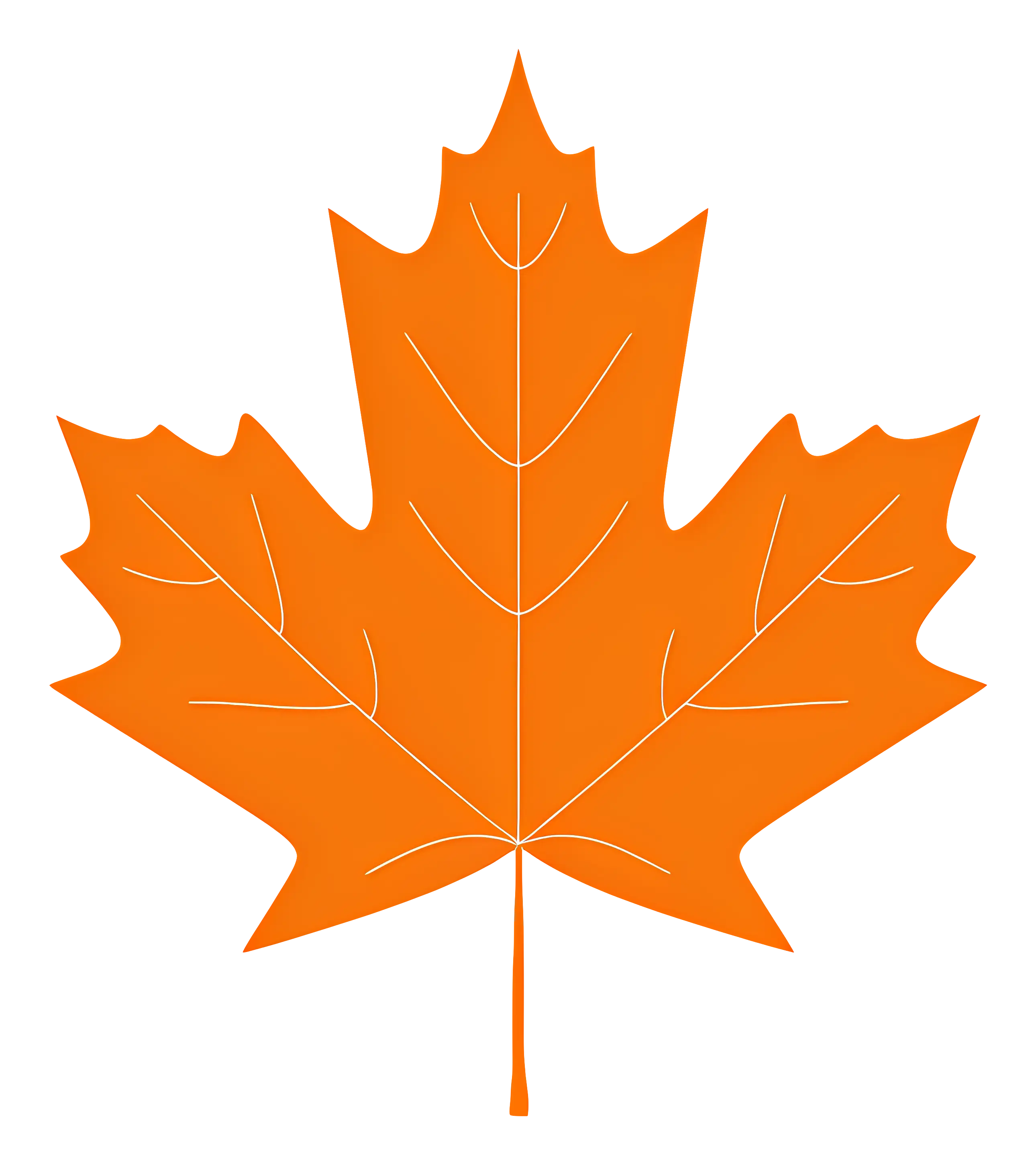 Classic Orange Maple Leaf for Autumn