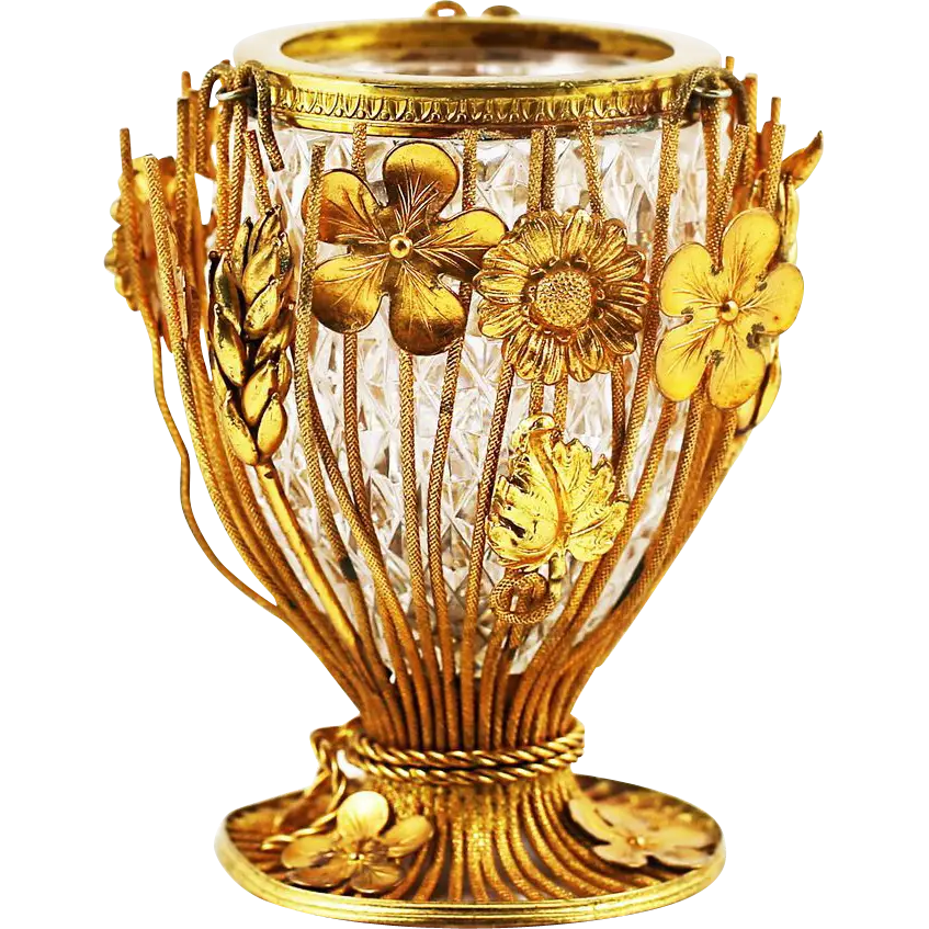 Gold and Glass Decorative Vase
