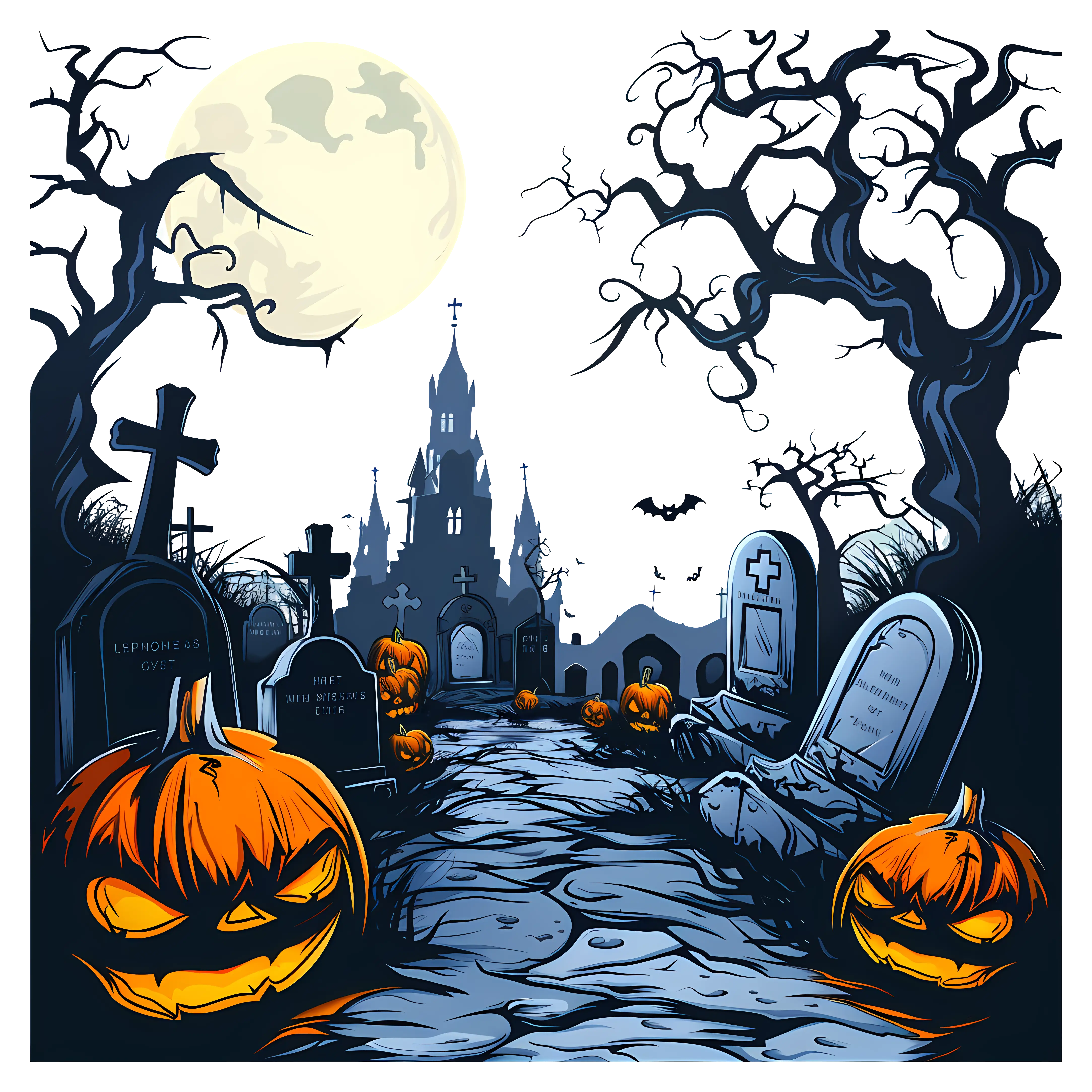 Spooky Haunted Graveyard