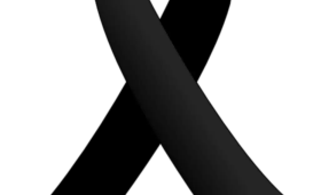 Black Ribbon for Mourning or Awareness
