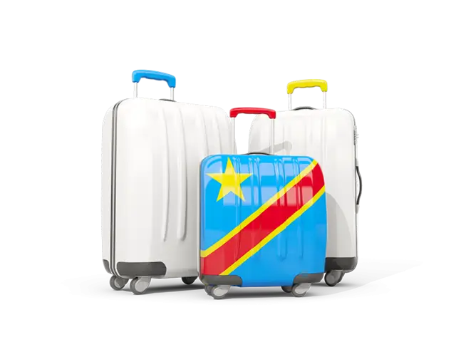 Travel Luggage with Flag Design
