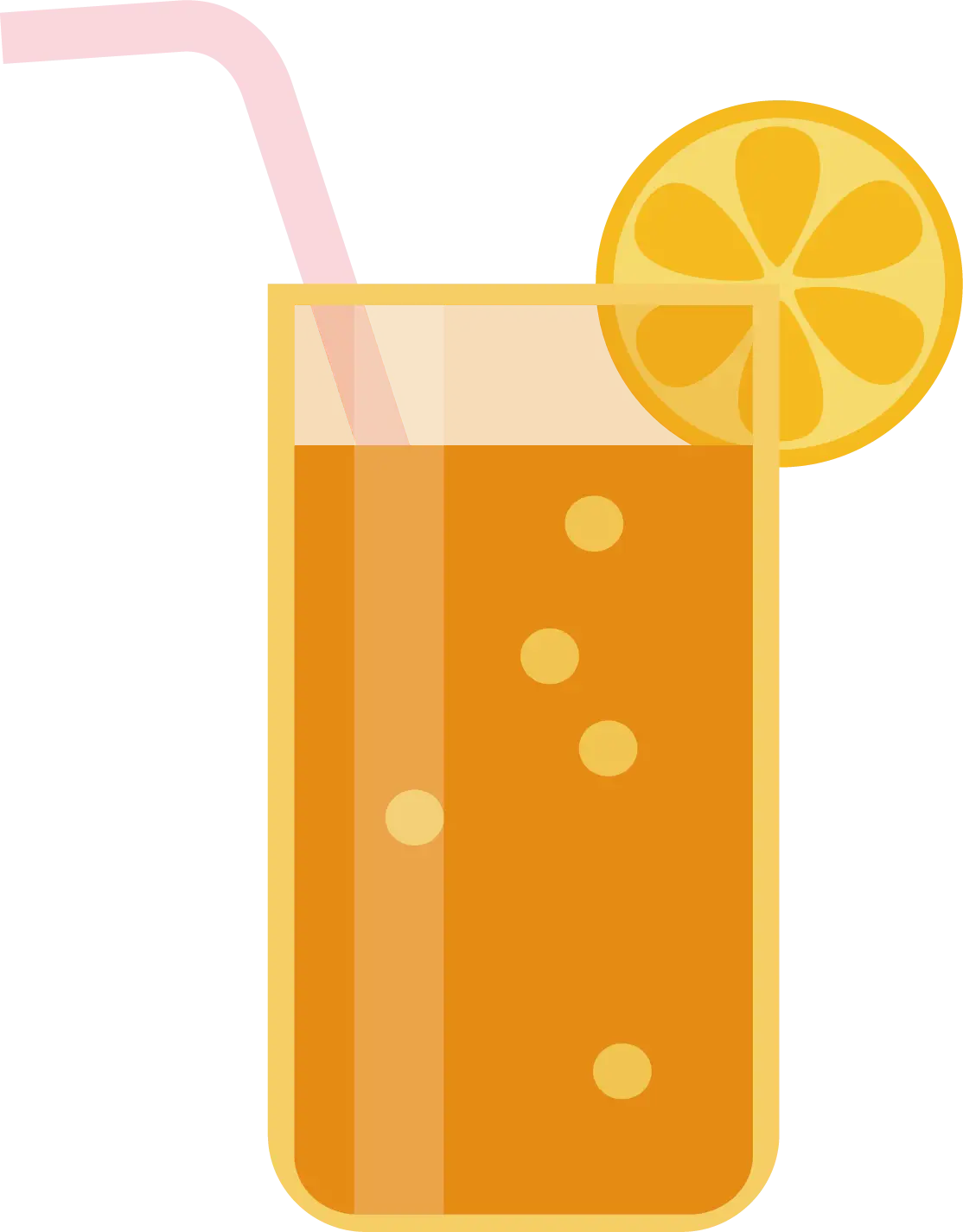 Orange Juice with Slice in Glass