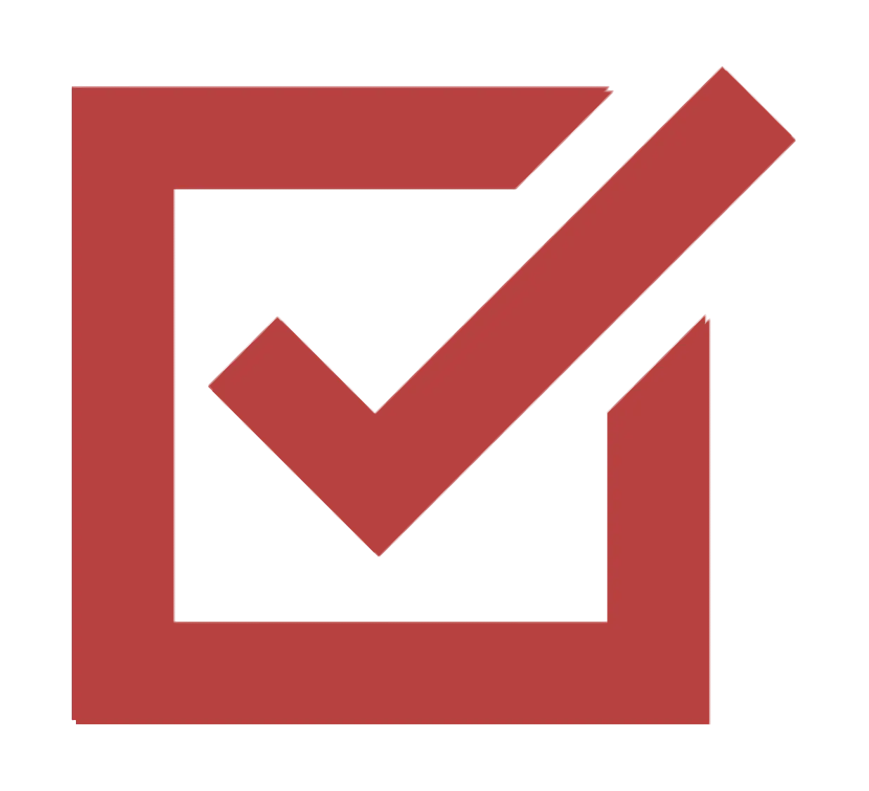 Red Checkmark Inside Square Design