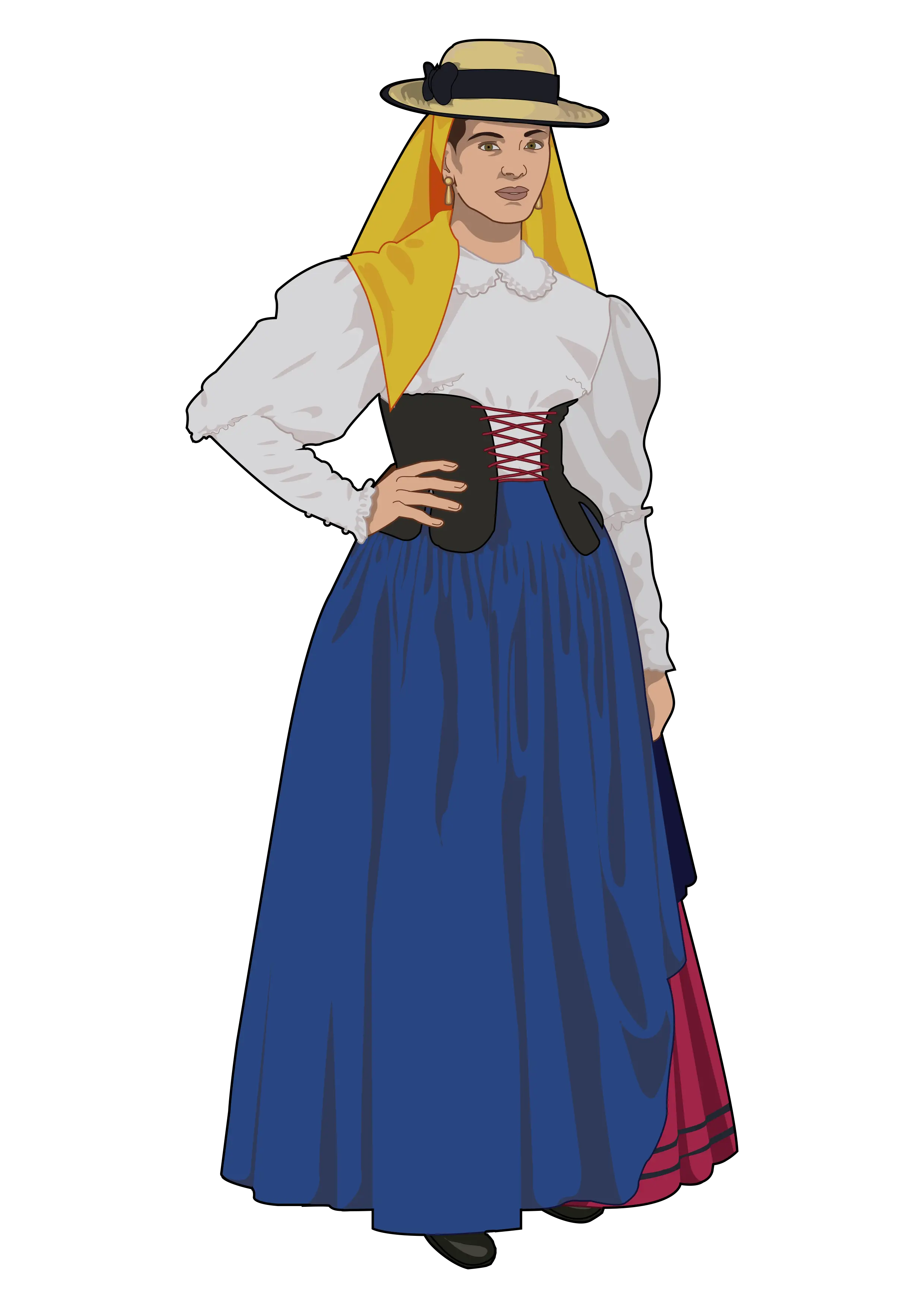 Woman in Traditional Cultural Dress