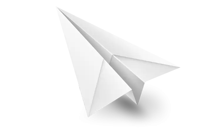 Minimalist Paper Airplane Illustration