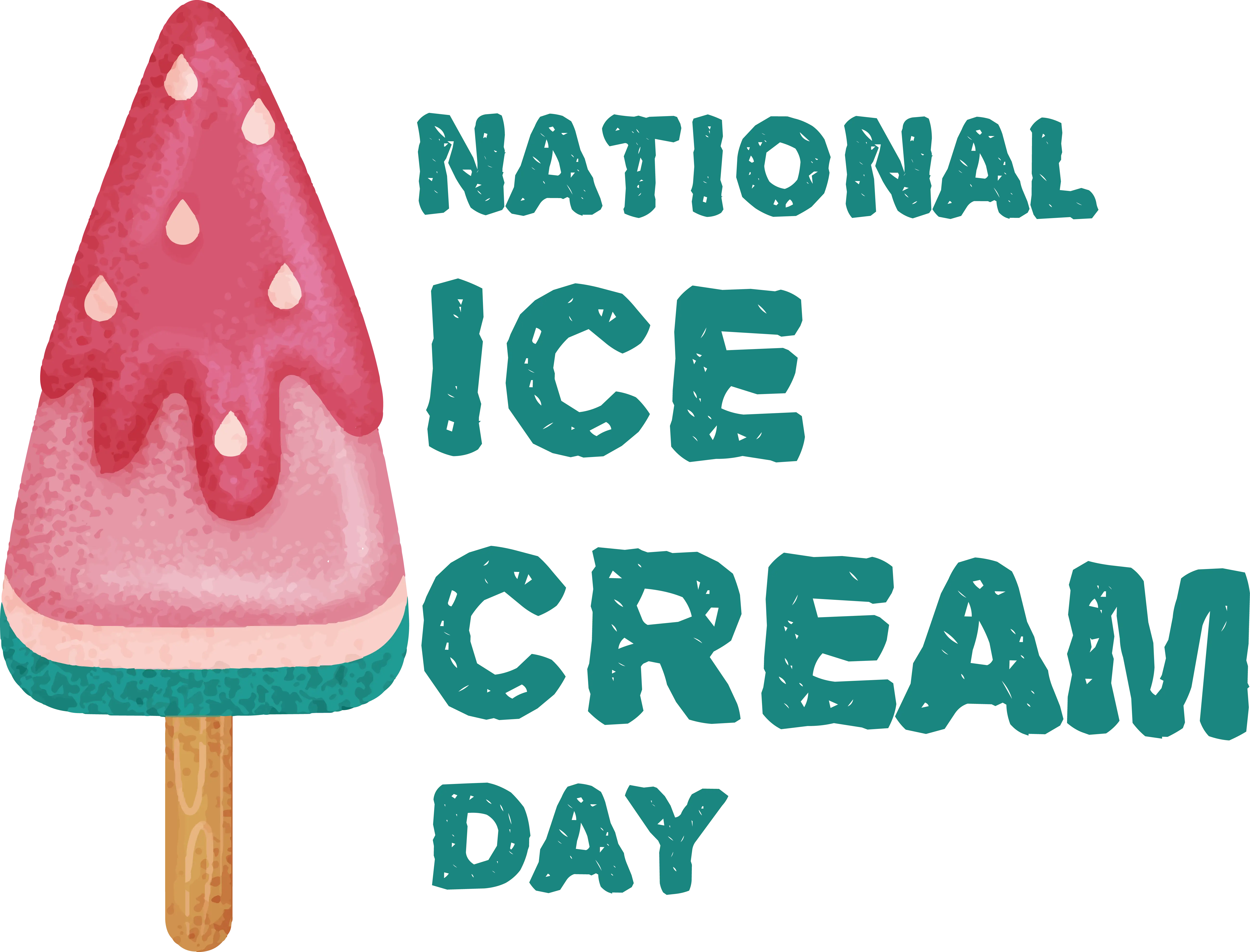 National Ice Cream Day Popsicle Illustration