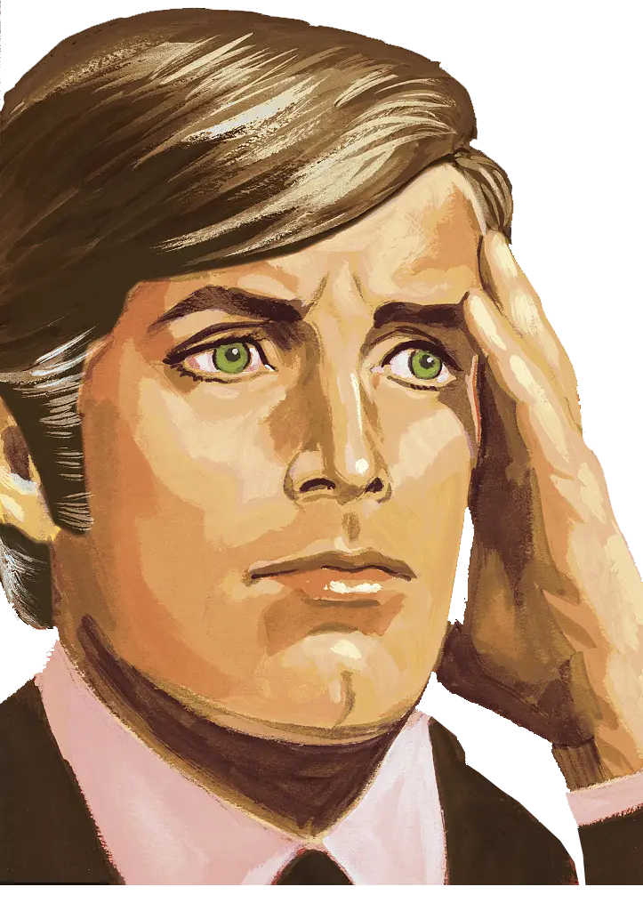 Worried Man Holding Head