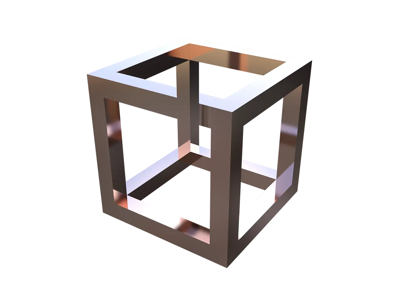 Impossible Cube Optical Illusion