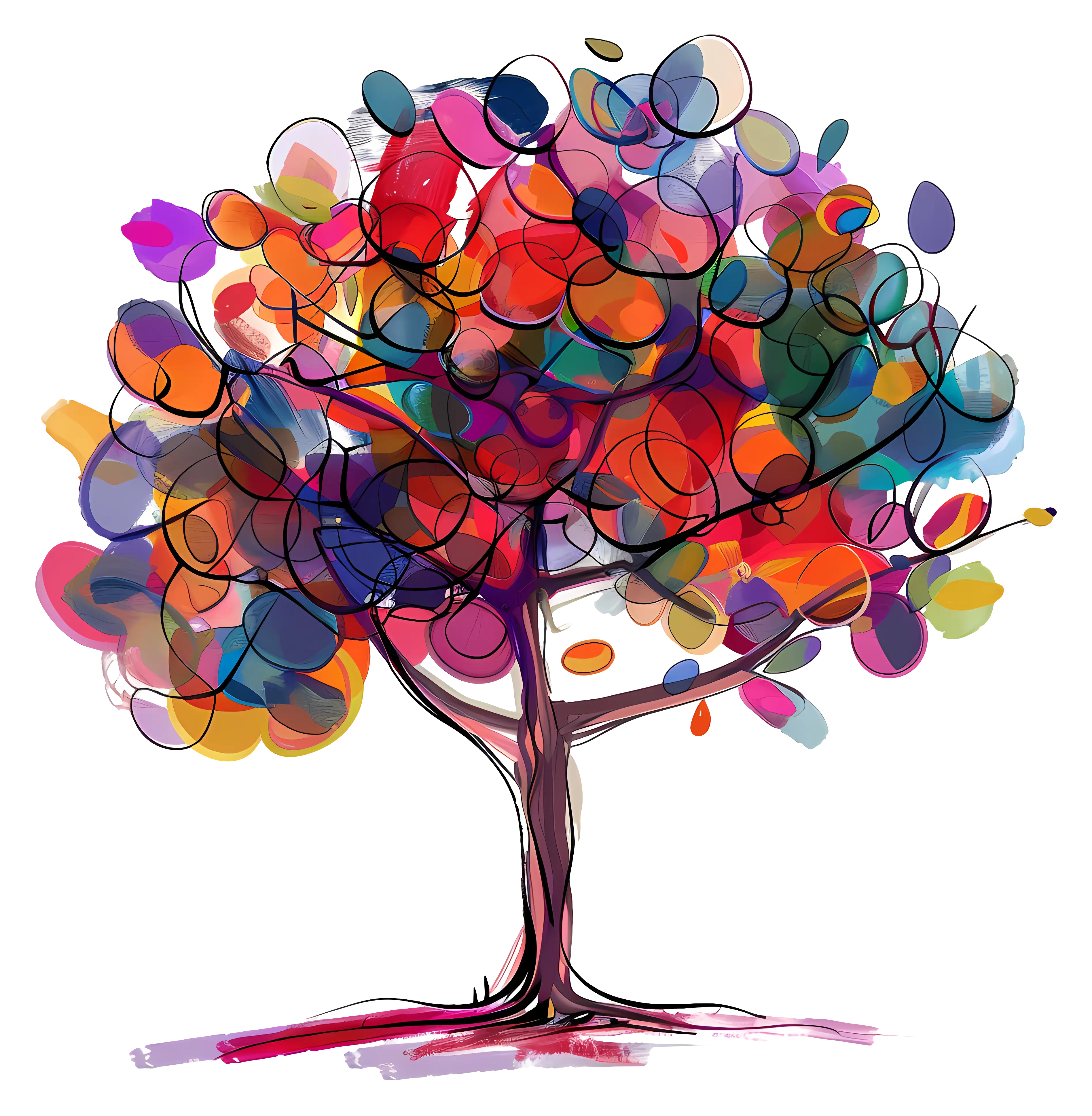 Colorful Artistic Tree Illustration