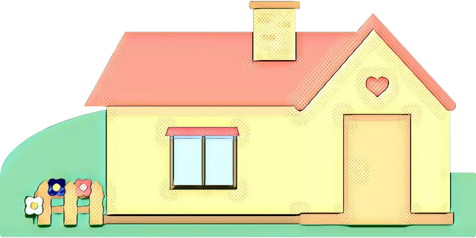 Yellow Cartoon House Illustration
