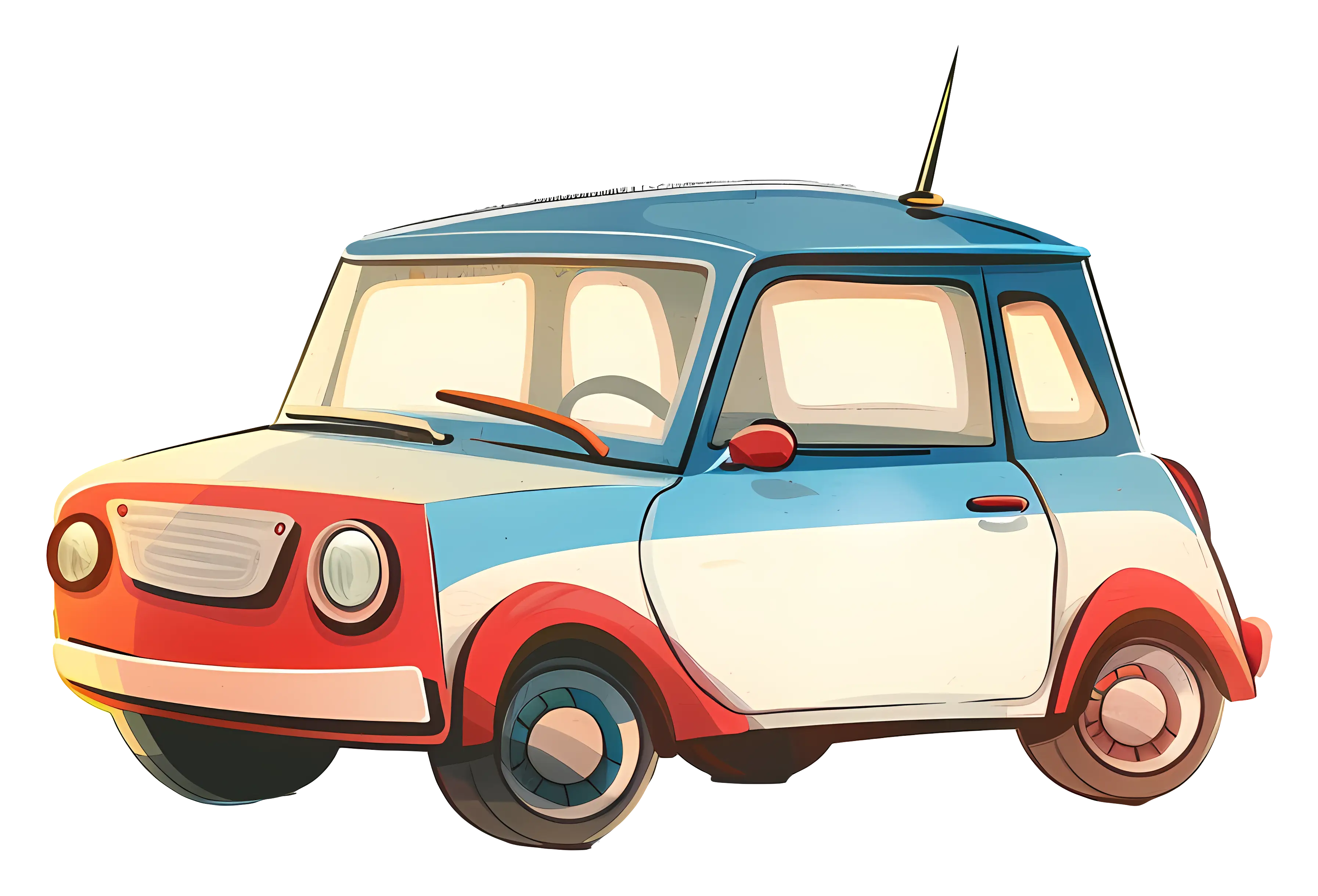 Colorful Small Cartoon Car Design
