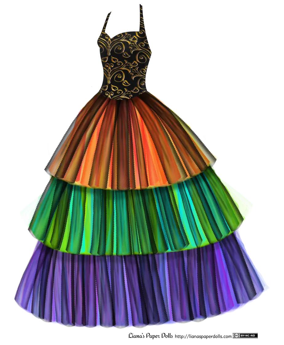 Elegant Colorful Gown