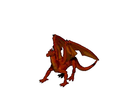Red Fantasy Dragon Illustration