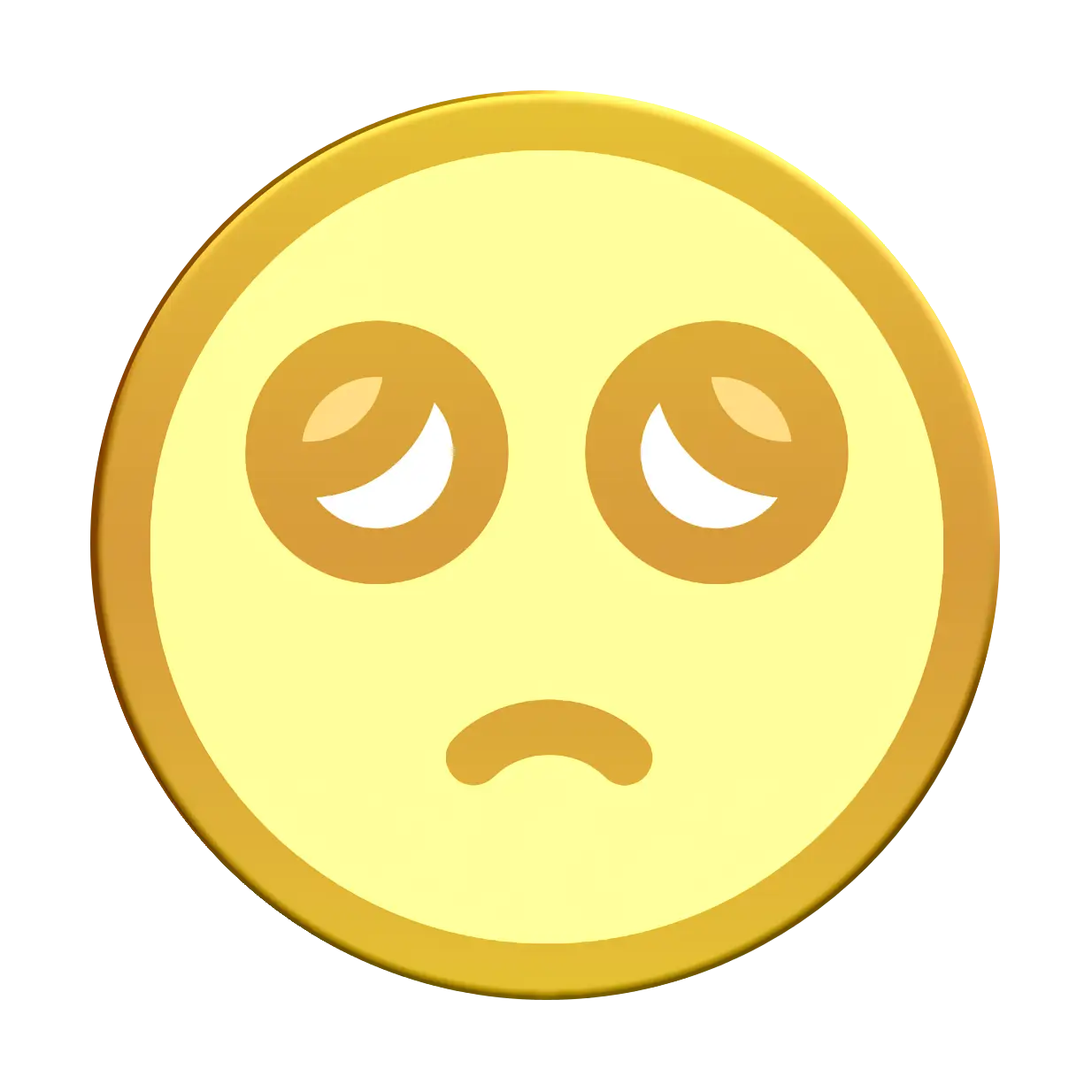 Sad Yellow Emoji Face for Communication