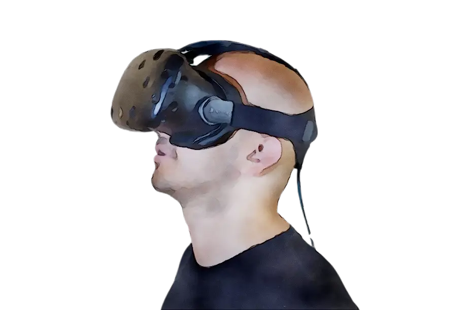 Person Wearing VR Headset