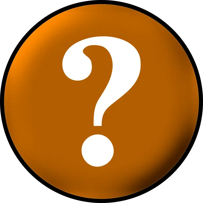 Orange Question Mark Icon Representation