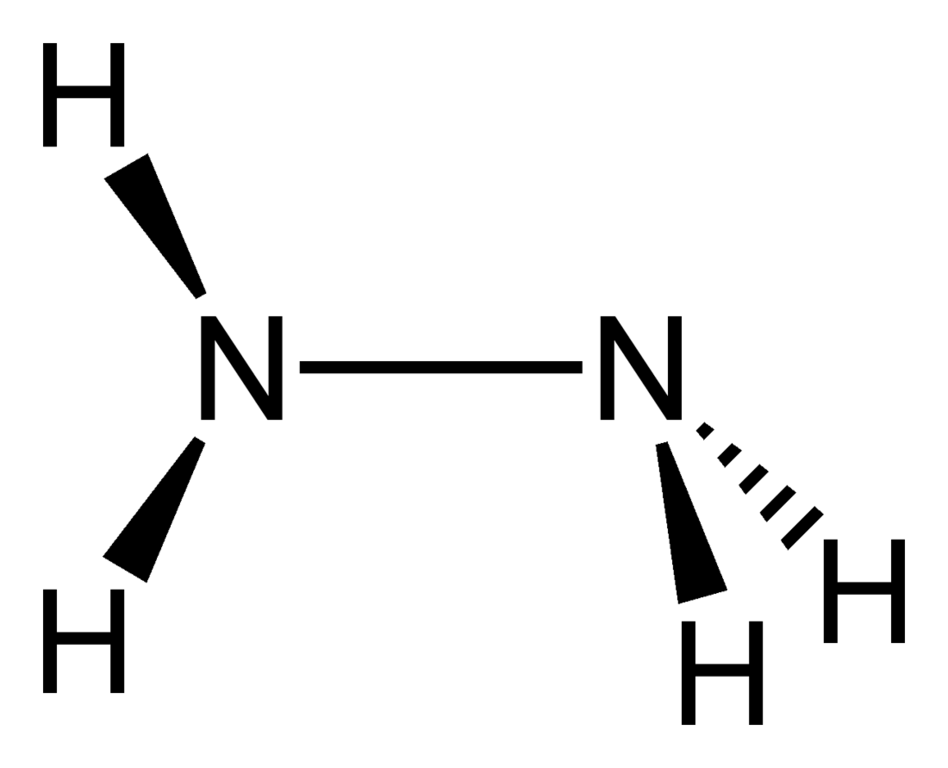 Chemical Structure of Hydrazine Molecule