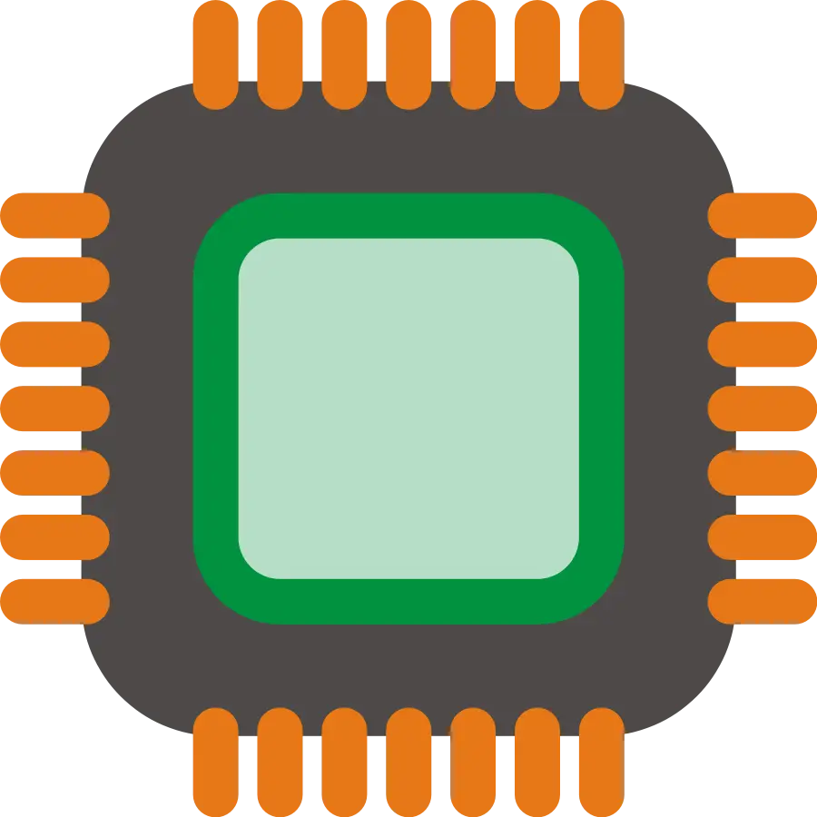 Electronic Microchip Design Illustration