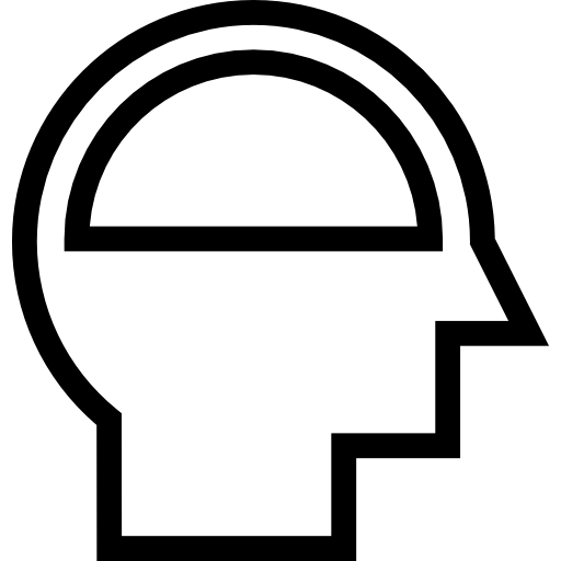 Head Outline Icon Representing Abstract Concept