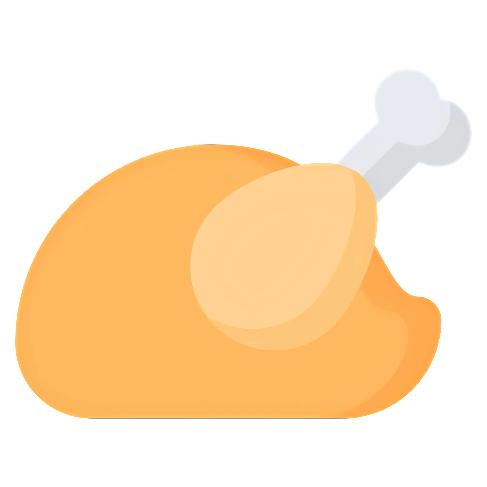 Whole Chicken Illustration in Cartoon Style