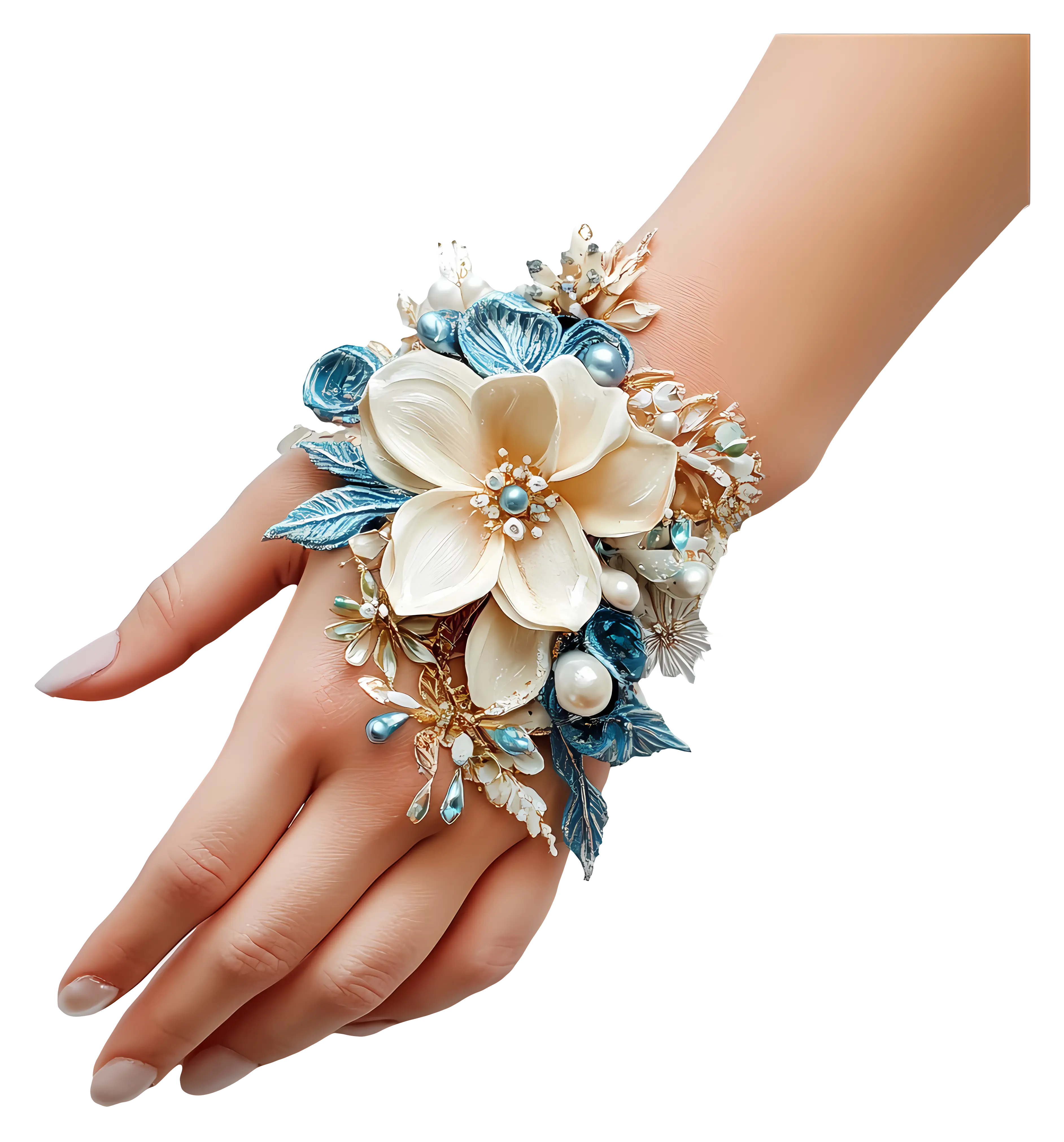 Elegant Flower Bracelet on Hand