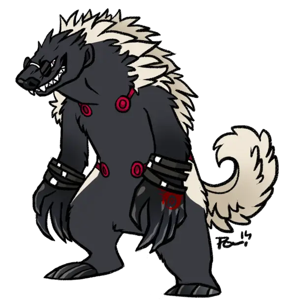 Fierce Anthropomorphic Creature with Claws