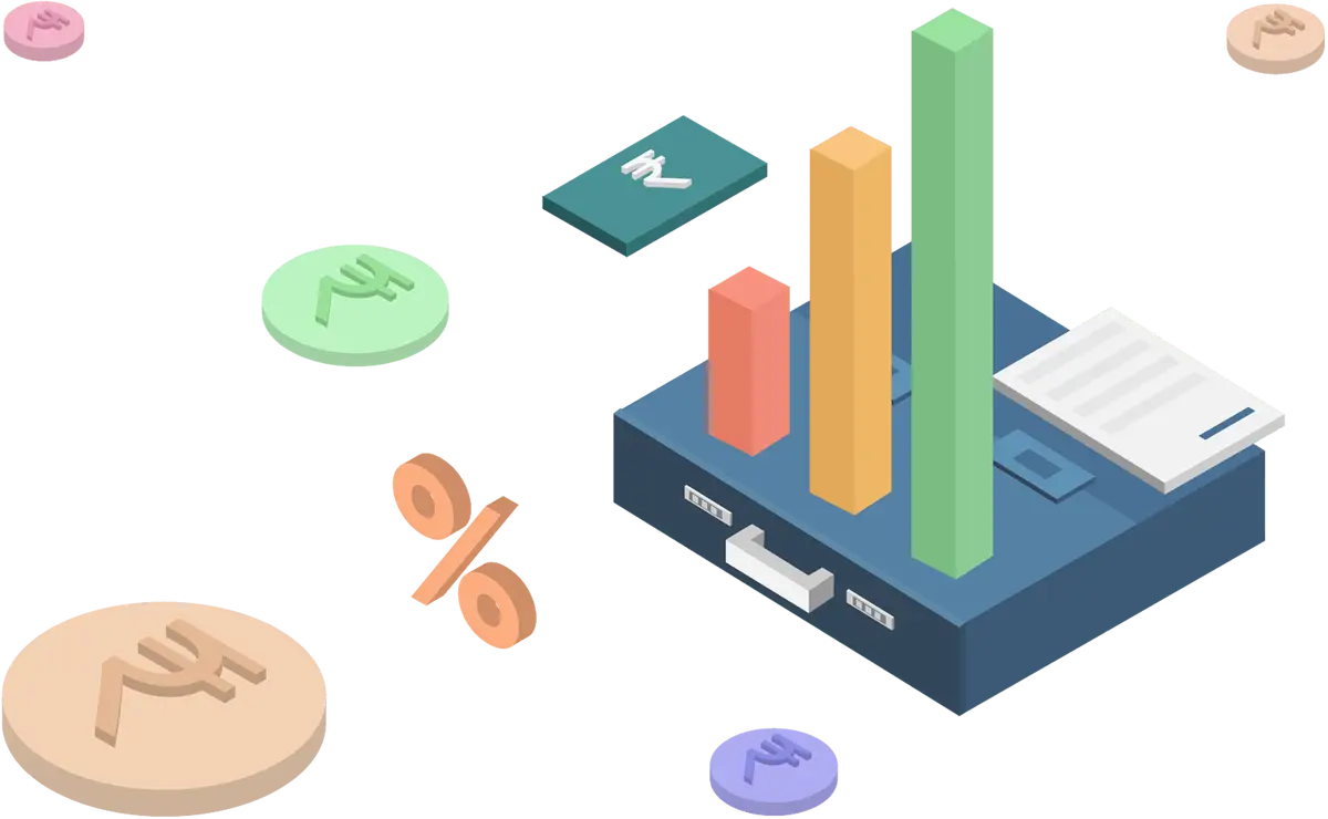 Business Finance and Statistics Illustration