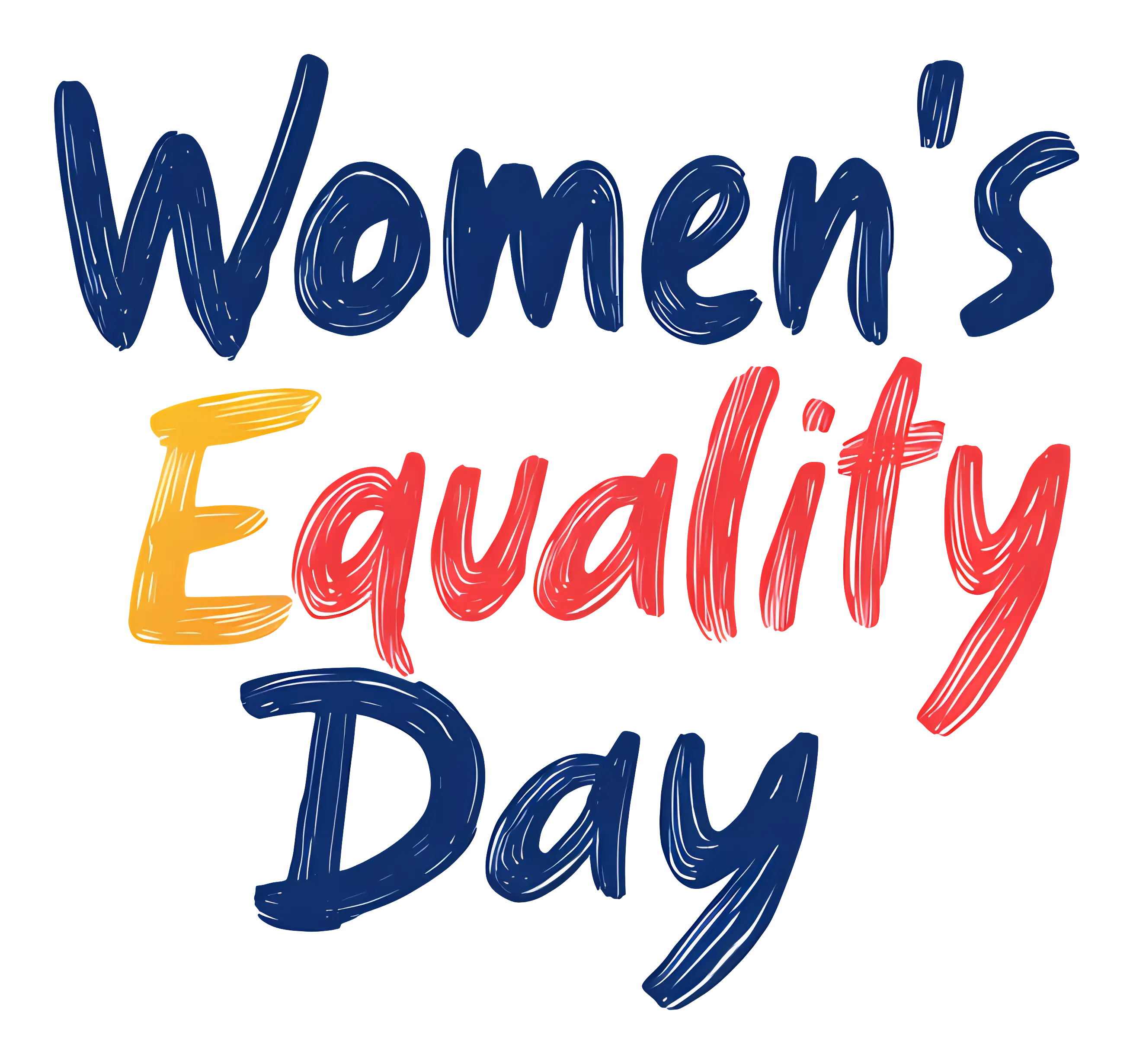 Womenâ€™s Equality Day Text Illustration