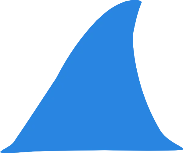 Blue Shark Fin Illustration