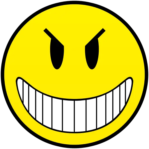 Angry Grinning Smiley Face Icon