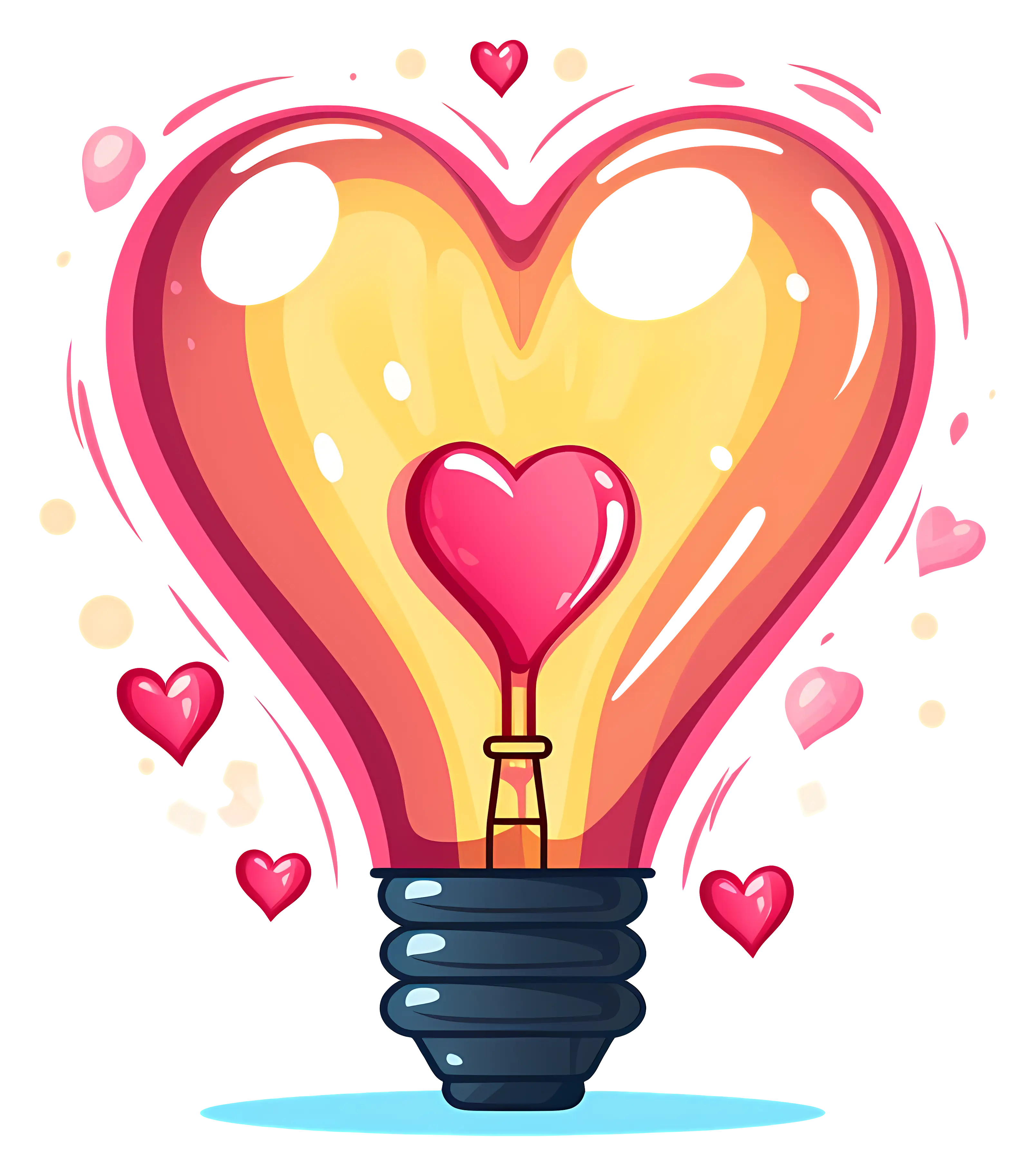 Creative Heart-Shaped Light Bulb for Valentine&#039;s Day