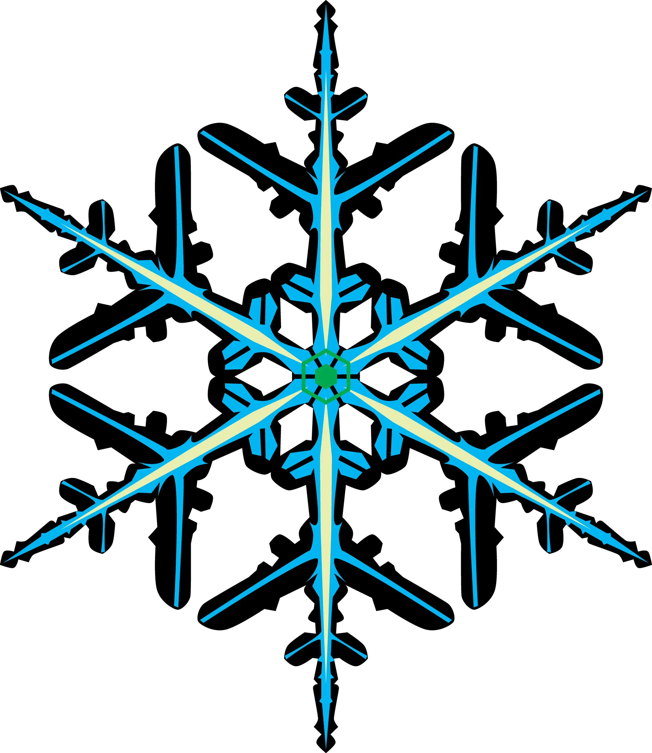 Winter Blue Snowflake Decoration