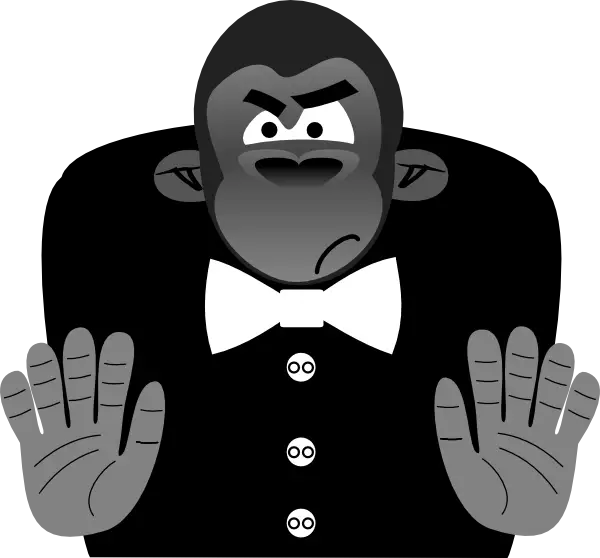 Cartoon Gorilla in a Suit