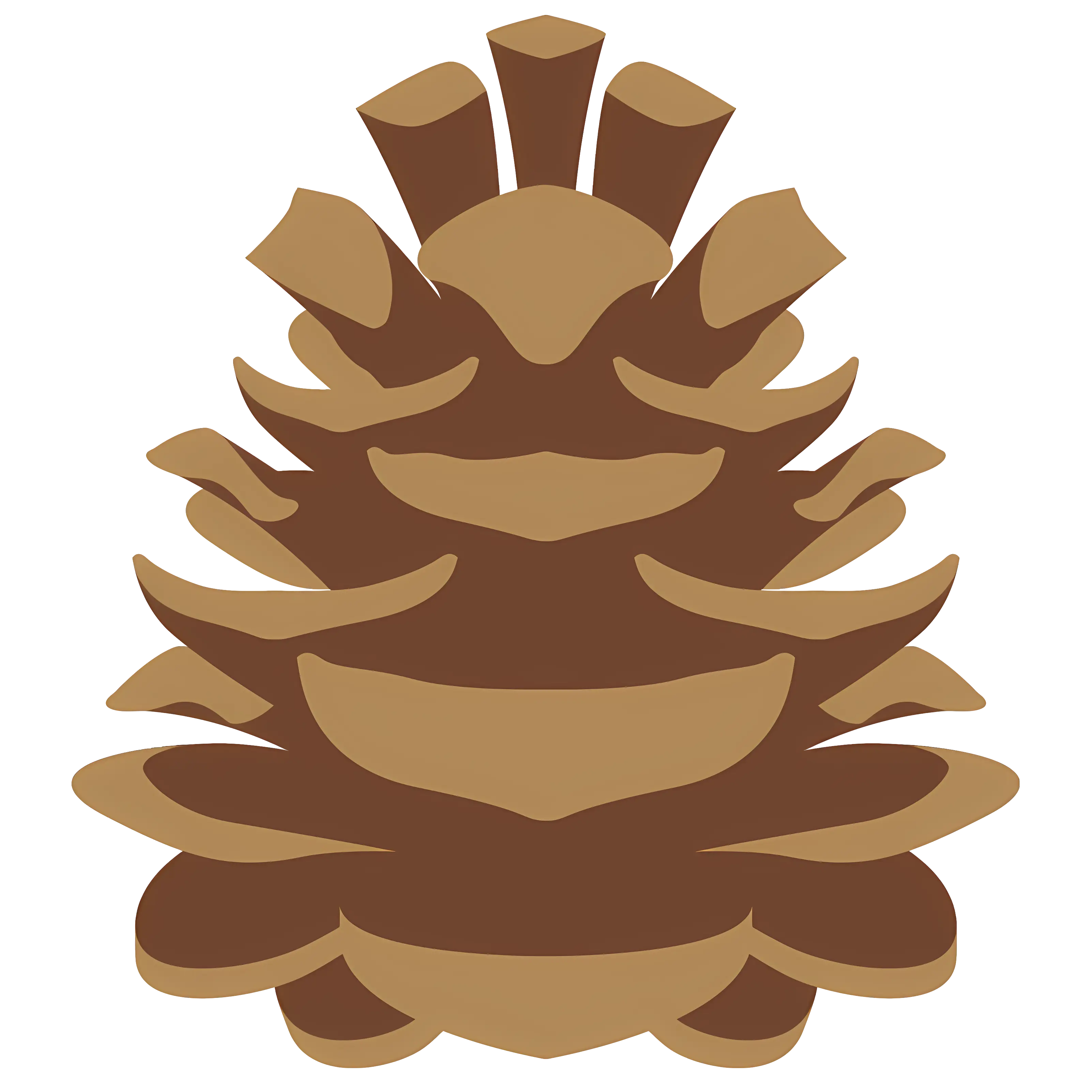 Brown Pine Cone Illustration