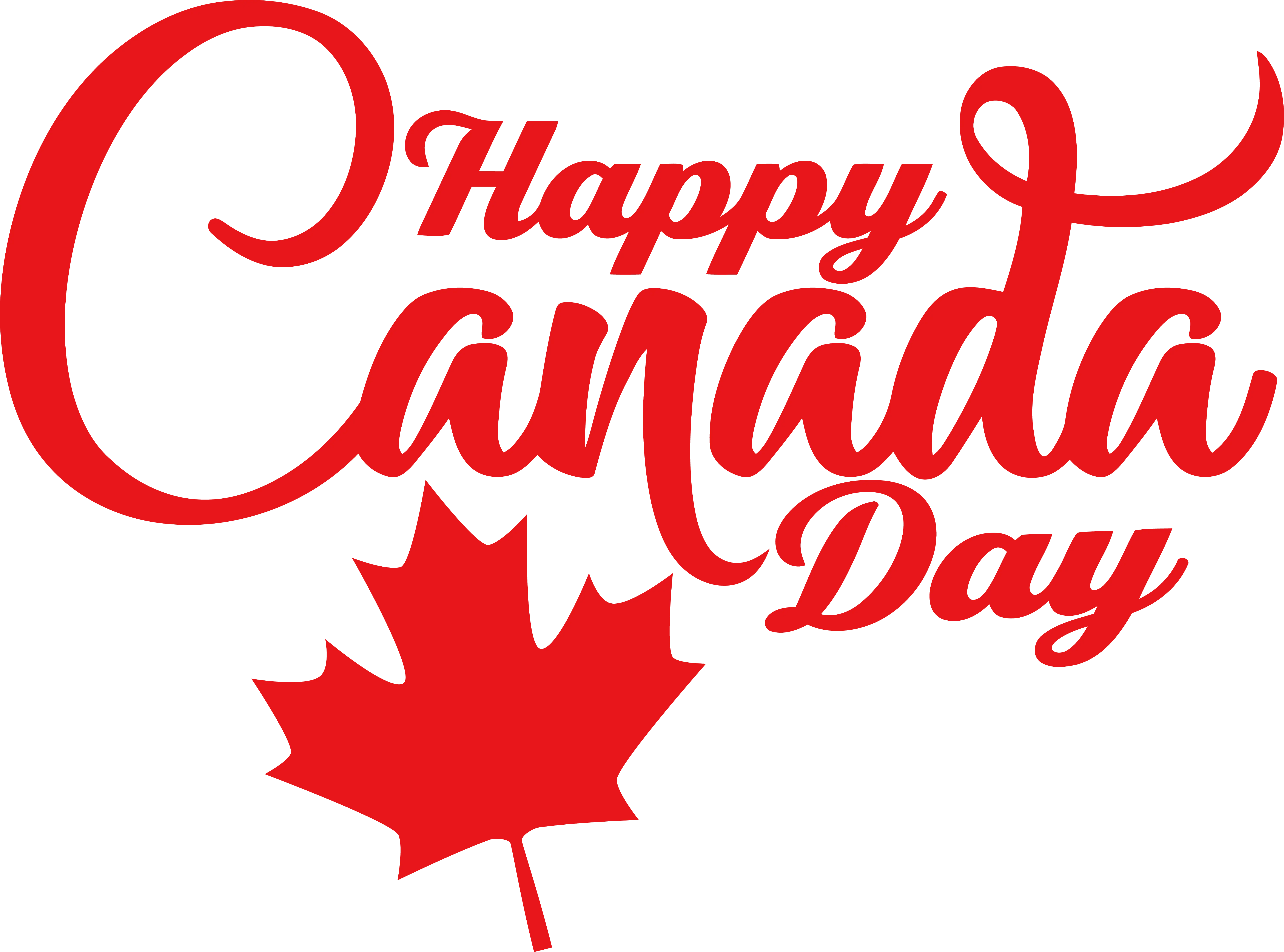 Printed Greetings for Happy Canada Day