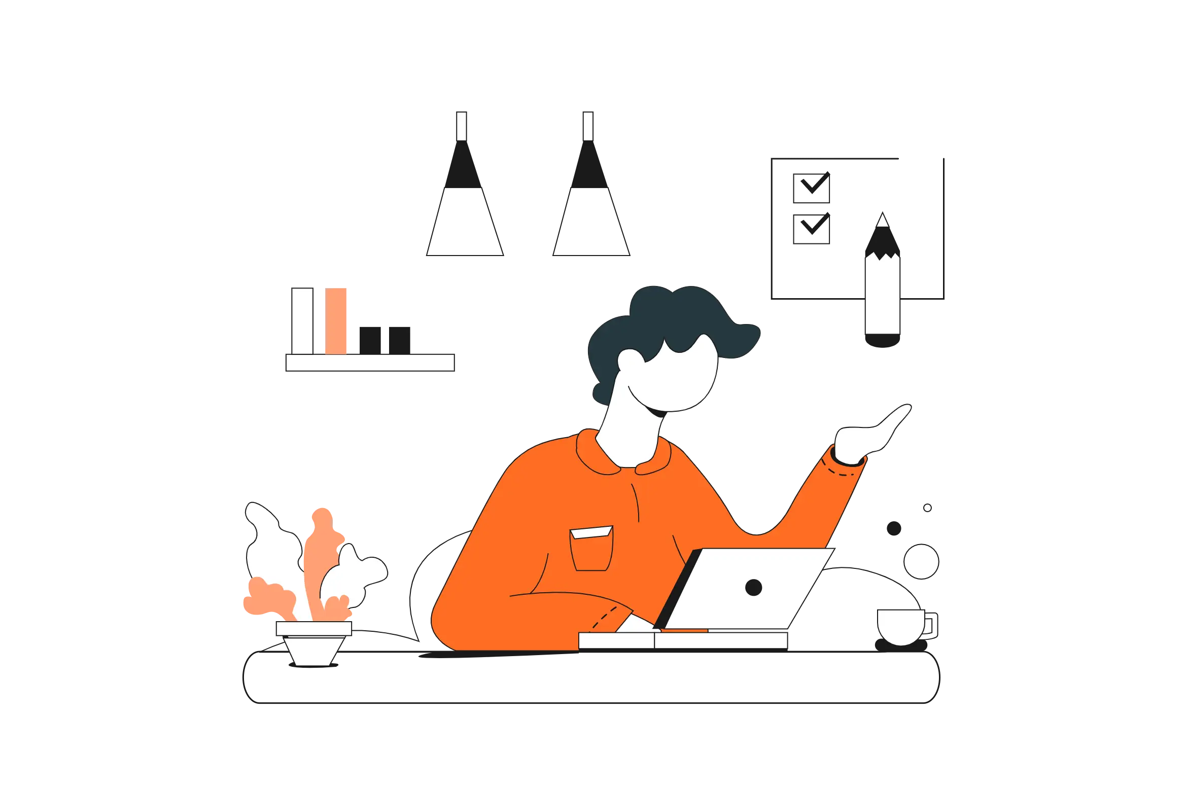 Person working at desk