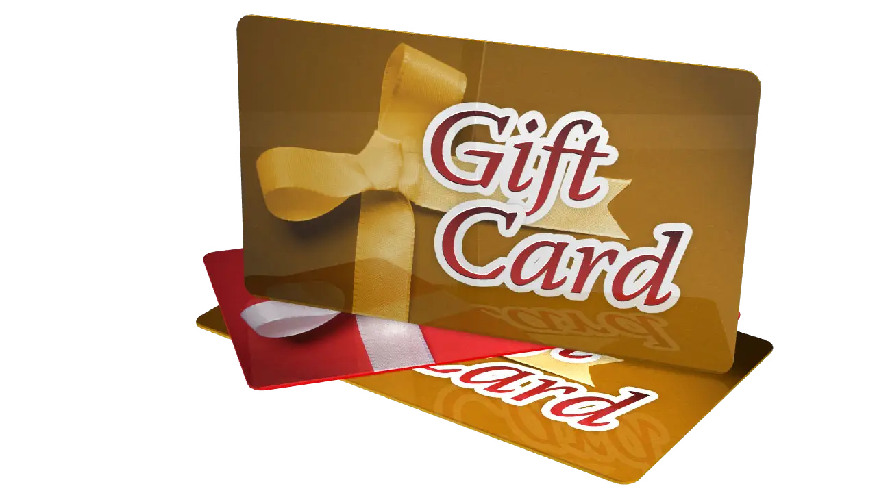 Stylized Gift Card with Golden Bow