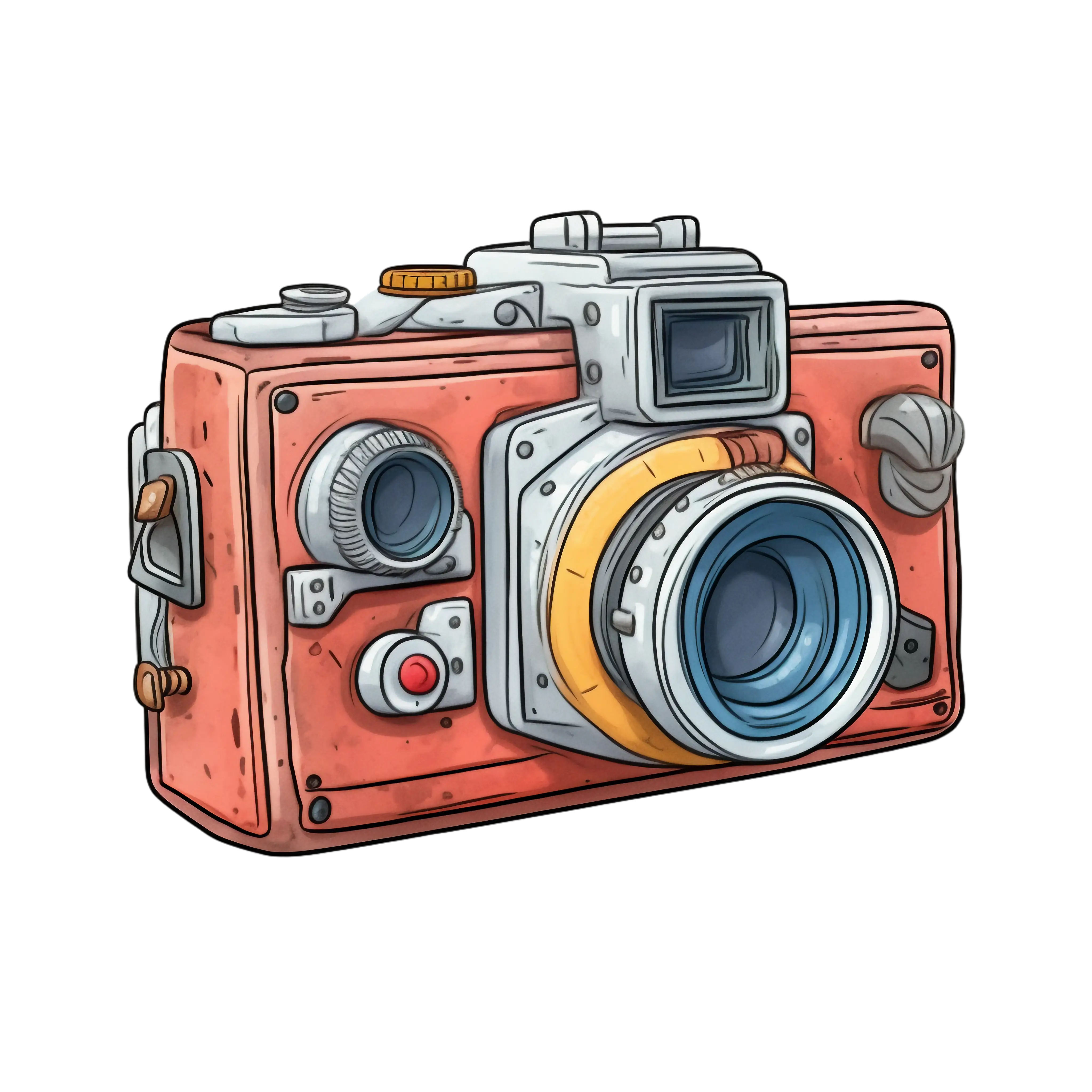 Vintage Style Camera Illustration