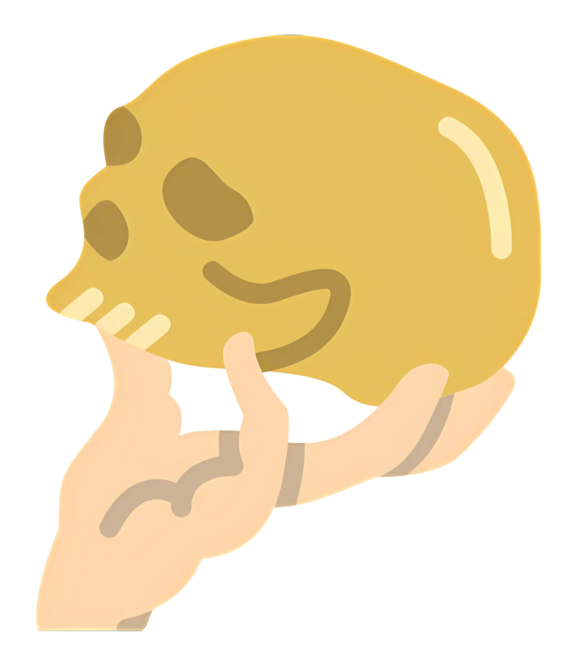 Yellow Skull in Hand